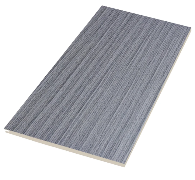 Grey Wood-Grain Pvc Wall Panel
