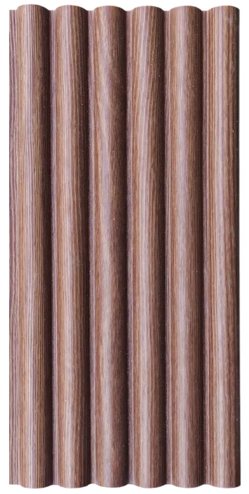 Brown Semi-Circular Fluted Wall Lamina