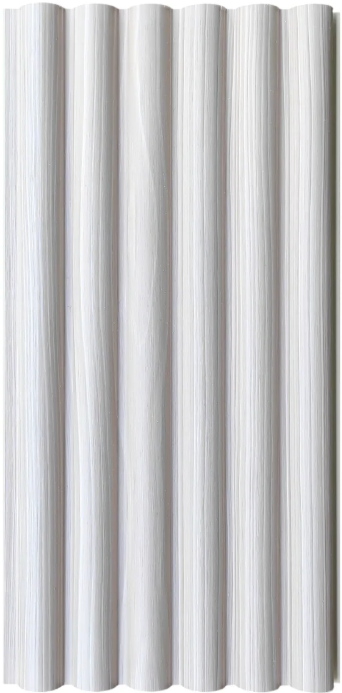Beige Semi-Circular Fluted Wall Lamina