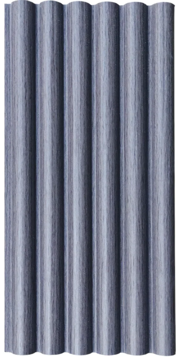 Grey Semi-Circular Fluted Wall Lamina