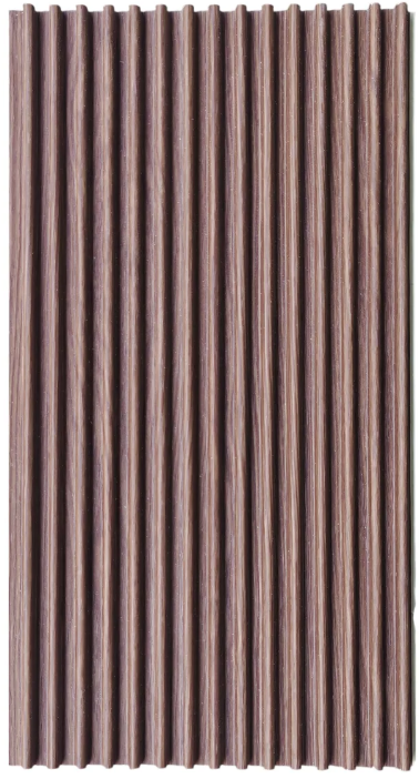 Brown Thick Fluted Wall Lamina